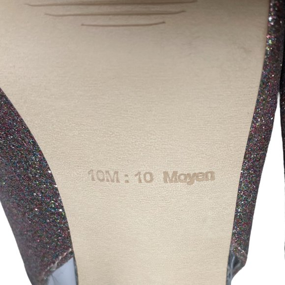 Guess Pink Glitter Platform High Heel Stiletto Shoes - Picture 13 of 13